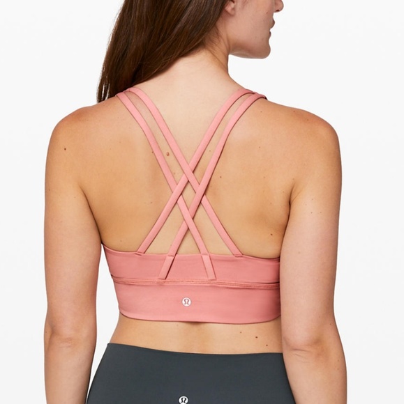 LULULEMON Longline Energy Bra 4 Peach Pink 🍑 - Picture 3 of 10